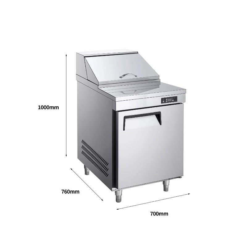 Commercial Kitchen Backsplash - NE-1101 Jednodrzwiowa Lodówka Kuchenna Profesjonalna Chłodziarka