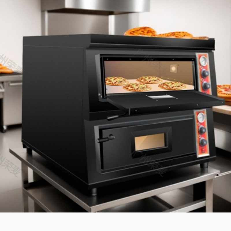 Pizza Conveyor Oven - Komercyjny piec do pizzy dwupoziomowy, zasilany