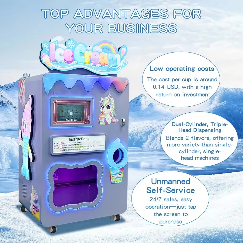 Nowy automat do sprzedaży lodó – Soft Serve Ice Cream Machine recenzja i cena