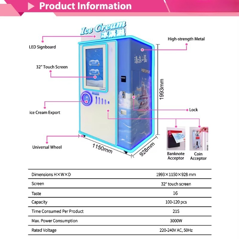 Komercyjny robot-automat do sp – Soft Serve Ice Cream Machine recenzja i cena