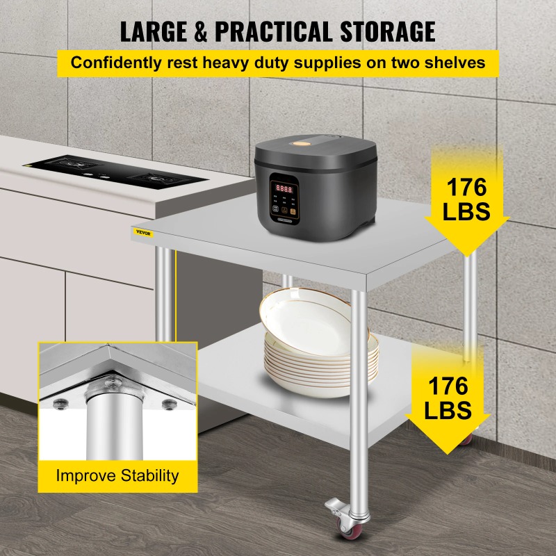 Stół roboczy kuchenny ze stali – Commercial Kitchen Backsplash recenzja i cena