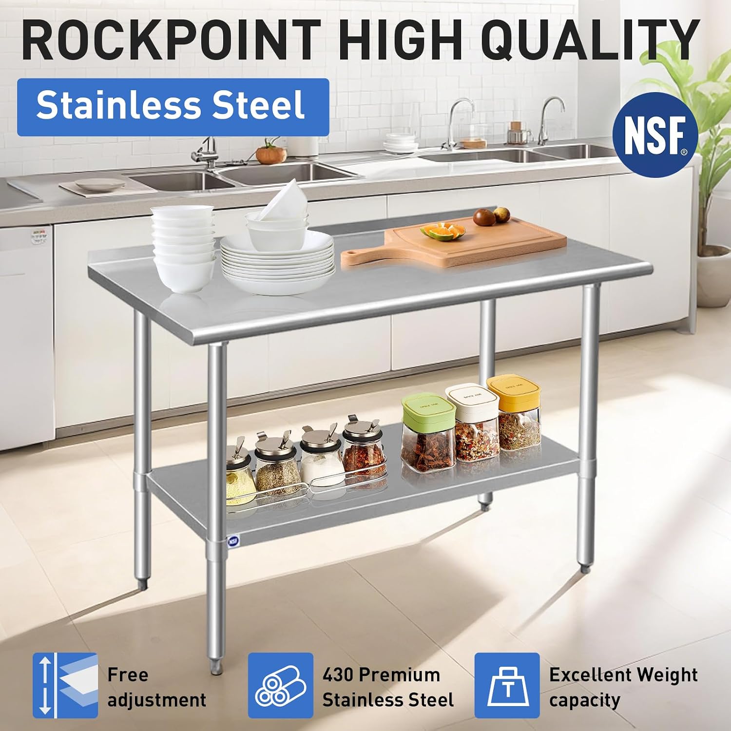 Stół ze stali nierdzewnej do p – Commercial Kitchen Backsplash recenzja i cena