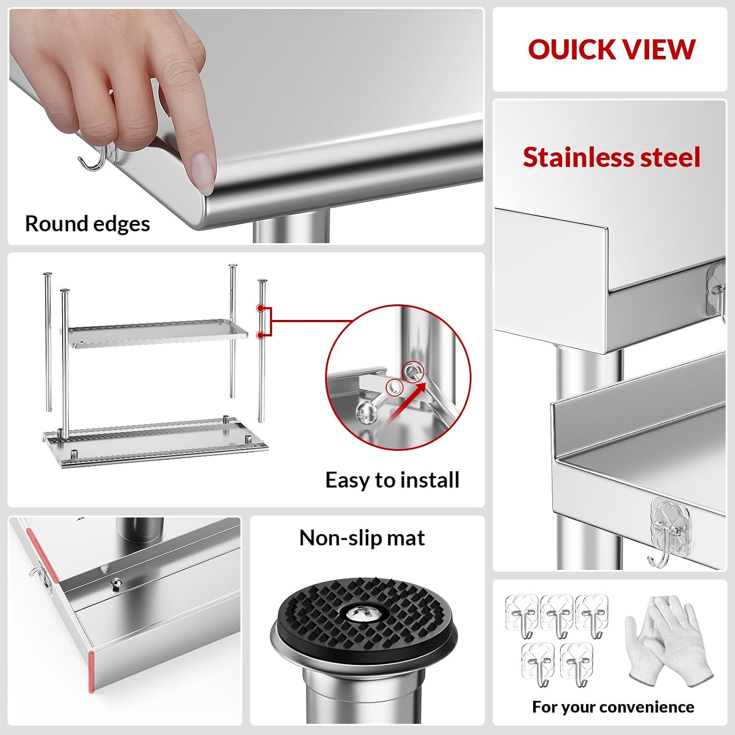 Stół roboczy do przygotowywani – Commercial Kitchen Backsplash recenzja i cena